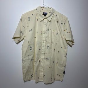 Rare Patagonia Organic Cotton Short Sleeve Floral Button Up